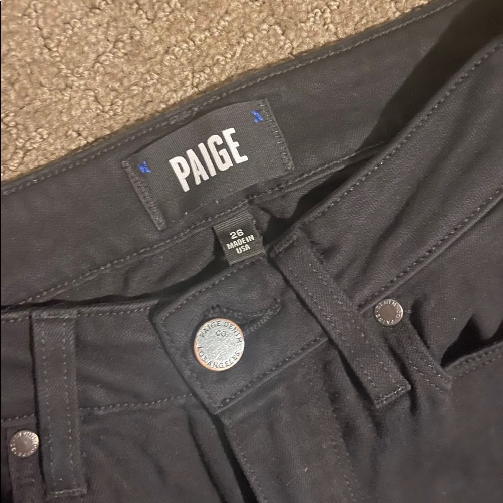 Size 26 Womens Paige Black Fade-resistant Jeans